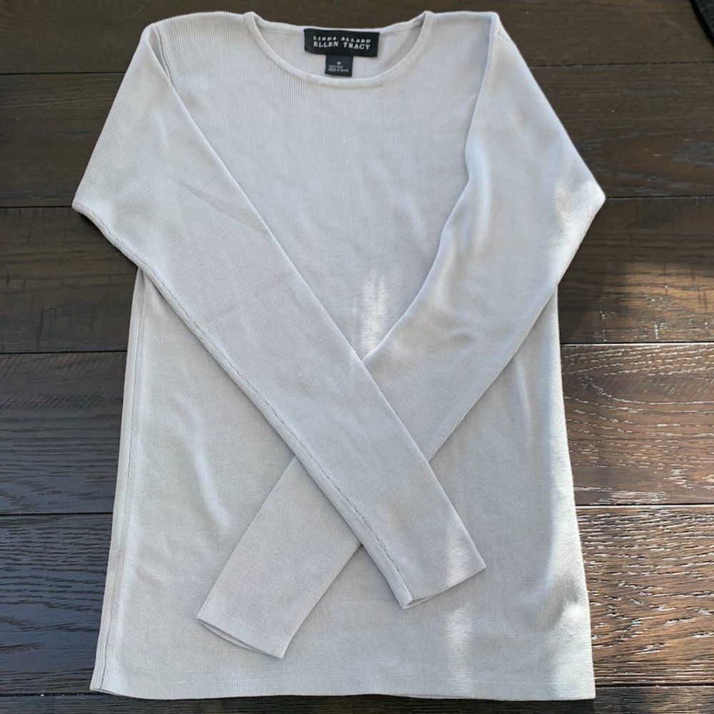 grey silk sweater